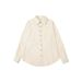 Women's Clothing Early Spring Pinstripe Long Sleeved Shirt Tops For Women In Summer Thin Inner Wear Outer Wear POLO Collar Shirt Sunscreen Jacket_ecoleips.com