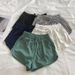 Women's Ice Silk Ribbed Shorts Korean Style Loose Fit Tight Waist Wide Leg Elastic Sports Pants Slimming Hot Summer_ecoleips.com