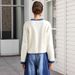Elegance Women's Long Sleeved Short Jacket Autumn Fashion Furry Denim Color Block Trim_ecoleips.com