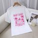 Women's Casual Round Neck Short Sleeve T-Shirt Multi-Color American Style Simple Fashionable Sports Top Solid Printed Loose Fit_ecoleips.com