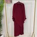 Women's Clothing Dubai Turkish Solid Color Dress With Headscarf Lr591+Hj907_ecoleips.com