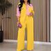 Women's Clothing Summer Lapel Pocket Casual Fashion Shirt Trousers Suit_ecoleips.com