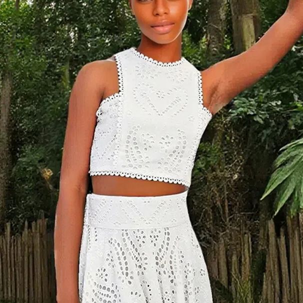 Verve Women's Casual Fashion Sleeveless Pocket Long Dress Two-Piece Set_ecoleips.com