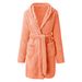 Aria Basics 2024 Cross-Border European American Foreign Trade Autumn And Winter Warm Bathrobe With Hood, Home Wear, Plush_ecoleips.com