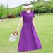 Cotton Silk Printed Skirt, 2025 Spring-summer New Style, Rayon Bohemian Floral Dress, Women's Long Flared Skirt_ecoleips.com