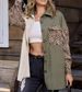 Women's Leopard Print Lapel Cardigan Long Sleeve Shirt Jacket Autumn Top European American Style With Pockets_ecoleips.com