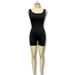 Women's Clothing Sexy Backless One Shoulder Sleeveless Bodysuit Waist Revealing Pleated Three Quarter Jumpsuit Women's_ecoleips.com