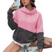 Women's Fleece Lined Hooded Sweatshirt Casual Loose Drawstring Print Design American Style Hot Selling Autumn Winter Clothing_ecoleips.com