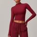 Women’s Clothing Quick Drying Fitness Sports Long Sleeved Tops High Collar Tight Outer Wear All Match Long Sleeved Yoga Clothes_ecoleips.com