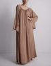 Cross-Border European And American Early Autumn High-End French Style Lazy Long Robe Women's Homewear Solid Color Loose_ecoleips.com