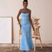 Women's Clothing Pure Color Lace Up Sleeveless Suspender Skirt For Women Summer New Style Personality Backless Waist Hip Fishtail Long Skirt_ecoleips.com