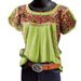 Women's Clothing Summer Women's Round Neck Fashion Printed Loose Short Sleeve T Shirt_ecoleips.com