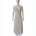 Women's French White Midi Dress – New Korean Style Elegant Flowy Gown For Spring Fall_ecoleips.com