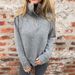 Women's Autumn Winter Stand Collar Knit Sweater Solid Color Casual Loose Fit Button Detail Comfortable Sweater_ecoleips.com