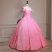 Wedding Dress Bride One Shoulder Sequins Palace Fantasy Ball Performance Puffy Skirt_ecoleips.com
