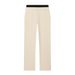 Women's European American Style Color Block Trim Pant Set Short Sleeve Suit Jacket Casual Trousers Fashionable Export Clothing_ecoleips.com
