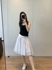 Heavy Industry Folded Skirt Summer 2026 Tucker Measurement Acetate Linen A-shaped Skirt Short Skirt Women_ecoleips.com