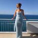 Women's Clothing Autumn New Products Temperament Sky Blue Tube Top High Waist Skirt Suit Tight Skirt Dress_ecoleips.com