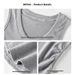 Women's Ribbed Cotton Sleeveless Camisole Pleated Waist Cinching U Neck Top Can Be Worn as an Inner Or Outer Layer_ecoleips.com