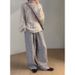 Suitable For All Seasons CLEAN SPACES Casual Breathable Straight Pants For Women 2025 New High Waist Linen Trousers 53978_ecoleips.com