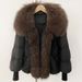 Women's Clothing Women's Short Down Jacket With Detachable Raccoon Fur Collar, Warm Winter Coat, Windproof Nylon, Oversized Fit, Multiple Colors_ecoleips.com