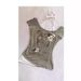 Waste Style Retro Neck Fake Two Pieces Design Short-sleeved T-shirt 2024 Summer Short Top_ecoleips.com