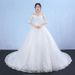 Women's Clothing One Shoulder Wedding Dress Bride New Long Tail Dream Princess Korean Style Long Sleeve Slim Wedding Dress_ecoleips.com