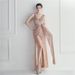 Women's Clothing High Quality Sequin Dress Celebrity Car Model Dinner Performance Long Evening Dress_ecoleips.com
