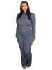 TW832 Women's Casual Striped Two-Piece Set Spring Autumn European American Style Hooded Top And Sports Drawstring Pants_ecoleips.com