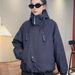 girl Casual Two Cotton European Style 2025 Short Autumn Winter Loose New Hooded Jacket Trench Coat Parka_ecoleips.com