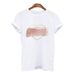 Fashionable Wish Cross-border Pink Heart Retro Simple Casual Cartoon Women's Short-sleeve T-shirt For Summer_ecoleips.com