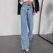 European And American Style Cross-border Straight-leg Jeans For Women, New Spring Model, Loose, Slimming, Casual_ecoleips.com