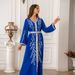 Foreign Trade Slim-fit European And American Style Robe, Loose Embroidered Dress, Long-sleeved Dress_ecoleips.com