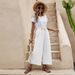 Suitable For All Seasons 2025 New Women's Summer Elastic Waist Solid Color Cotton Linen Belt Casual Wide-Leg Cropped Pants For Women_ecoleips.com