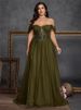 plus Size Elegant Fashionable Long Evening Gown European American Style Embroidered Slit a Line Slim Fit for Banquets Balls_ecoleips.com