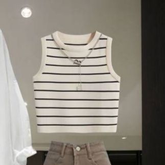 Women's Clothing Summer Outfit Complete Set For Women New Thin Shirt Striped Suspenders Denim Skirt Three Piece Suit_ecoleips.com