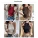 Women's Slimming Modal Ribbed Tank Top with Padded Bra Straps Sleeveless Halter Neck Design for Layering Or Single Wear_ecoleips.com