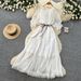 Women's Clothing Women's Style Puff Sleeve Dress Red Slimming A-Line Skirt Tassels Short Sleeved Summer Commuting Dress_ecoleips.com