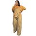 Women's Spring Blouse & Wide-Leg Pants Set – Elegant Lantern Sleeve Shirt With Flowy Trousers (S/M/L/Xl/2xl, Crisp White)_ecoleips.com