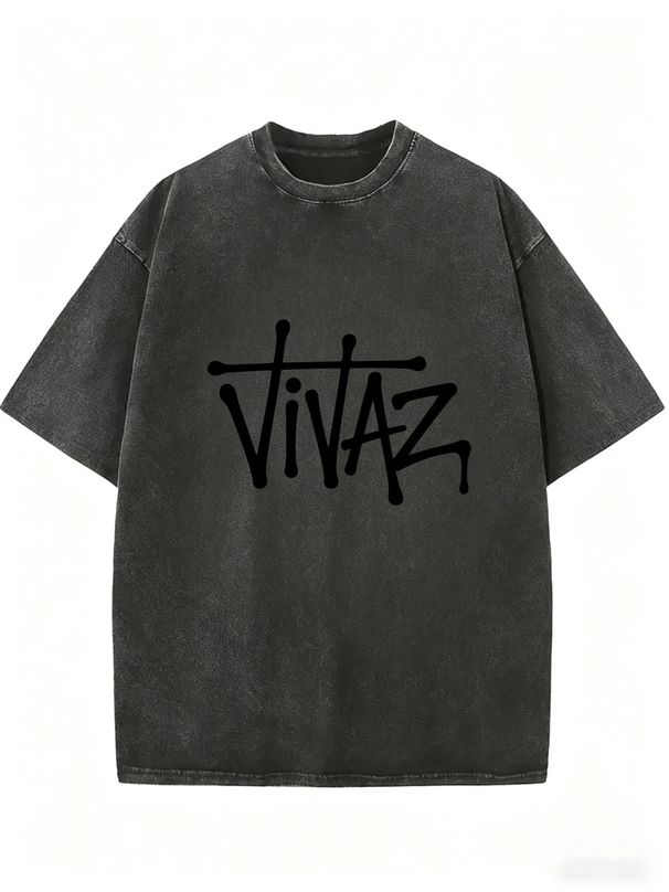 Women's Streetwear Washed T-Shirt, Oversized Casual Fashion Summer Top_ecoleips.com