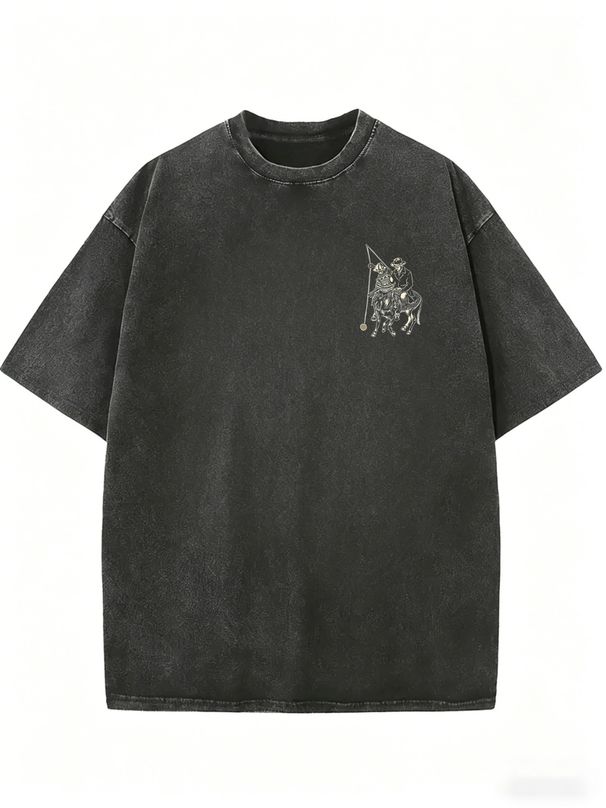 Women's Vintage Wash Everyday Shirt, Casual Oversized Crew Neck Tee_ecoleips.com