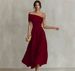 Women's Clothing Elegant Women's Solid Color Off-Shoulder Backless Slim Waist Dress New_ecoleips.com