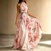 Summer New Women's Elegant Slimming Printed Dress Halter Neck Long Full Skirt American Vacation Style_ecoleips.com