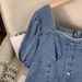 Women's Clothing 120/300 Catties Plus Size Women's Square Neck Back Zipper Denim Dress Overseas Fat People Fat Woman Clothes_ecoleips.com