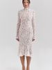 JULISSA MO Sexy See Through Lace Women Midi Dress White Long Sleeve Turtleneck Dress Female Winter Skinny Elegant Party Clubwear_ecoleips.com