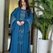 Women's Clothing Muslim Rhinestone Style Two Piece Robe Chiffon Straight Tribute Stitching With Belt_ecoleips.com