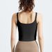 Women's Clothing New Striped Double Shoulder Strap Vest Soft High Elastic Breathable U Shaped Beautiful Back Fixed Chest Pad Sports Vest_ecoleips.com