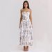 Women's Clothing Elegant Slimming Floral Print Sundress Women's Dress Ethereal Beauty For Formal & Casual For Women_ecoleips.com