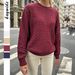 Diyun European And American Style Casual Vacation Solid Color Long Sleeve Base Sweater Knitted Women's Clothing 2025_ecoleips.com
