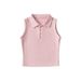 Women's Clothing Basic Style All Match Slim Lapel Sports Style Top_ecoleips.com